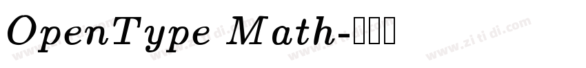 OpenType Math字体转换